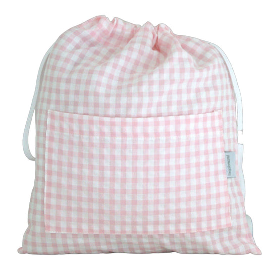 Bolsa ropa vichy rosa