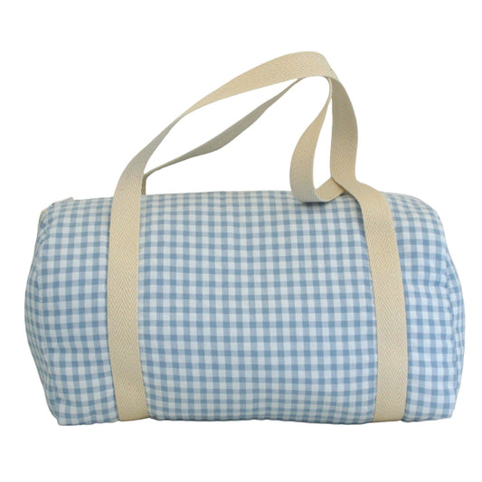 Bolso viaje vichy azul clarito