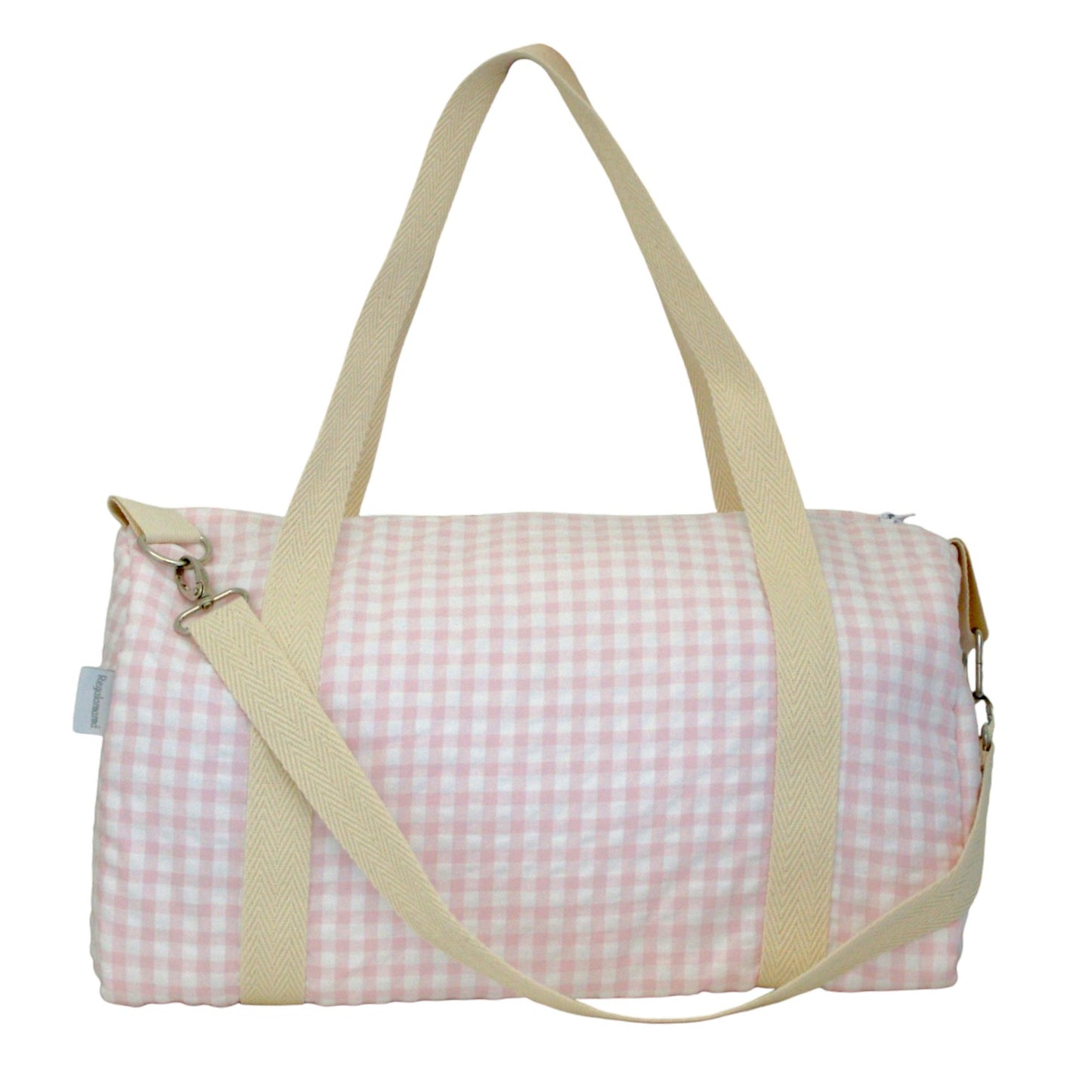 Bolso viaje vichy rosa pequeño