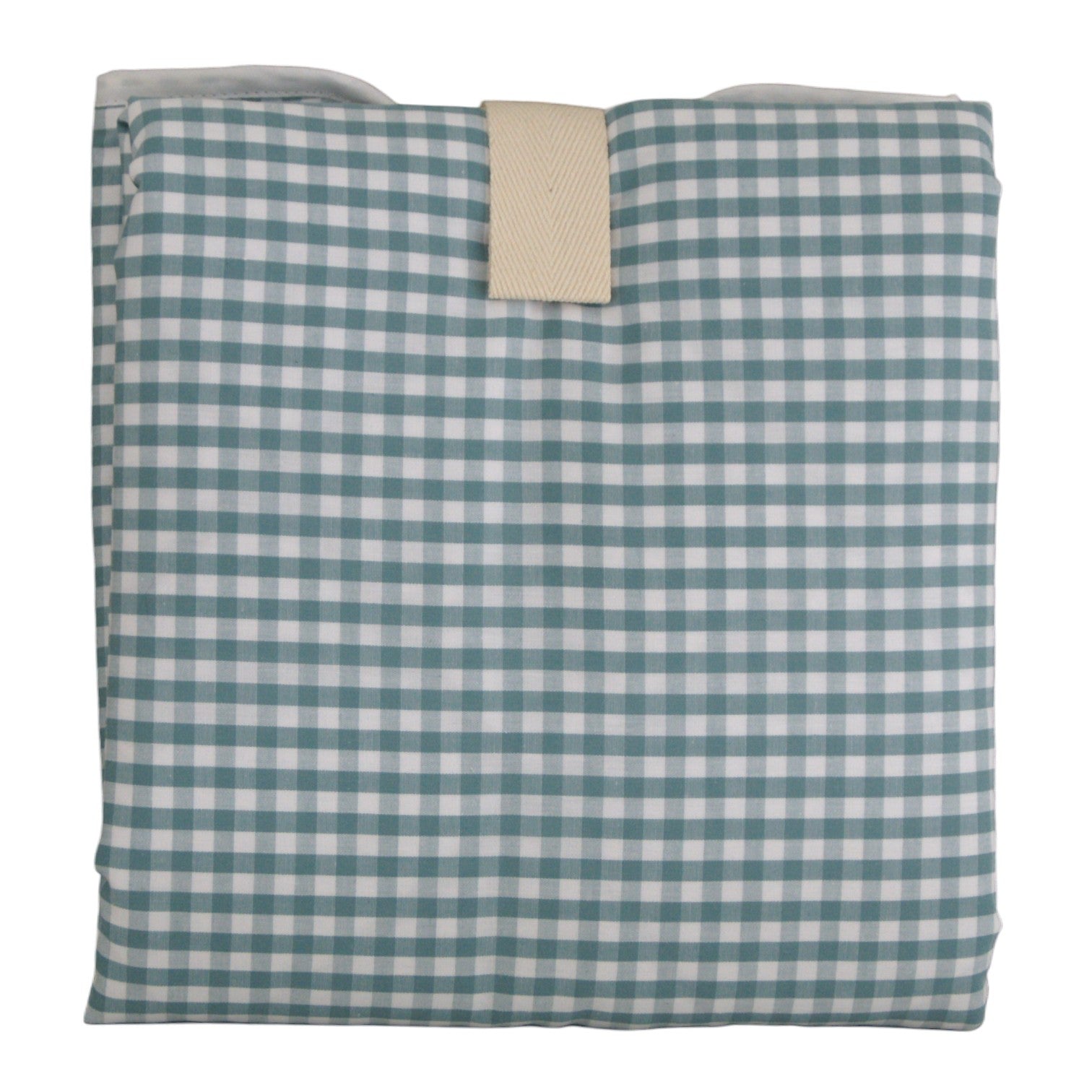 Cambiador de bebés con estampado vichy verde