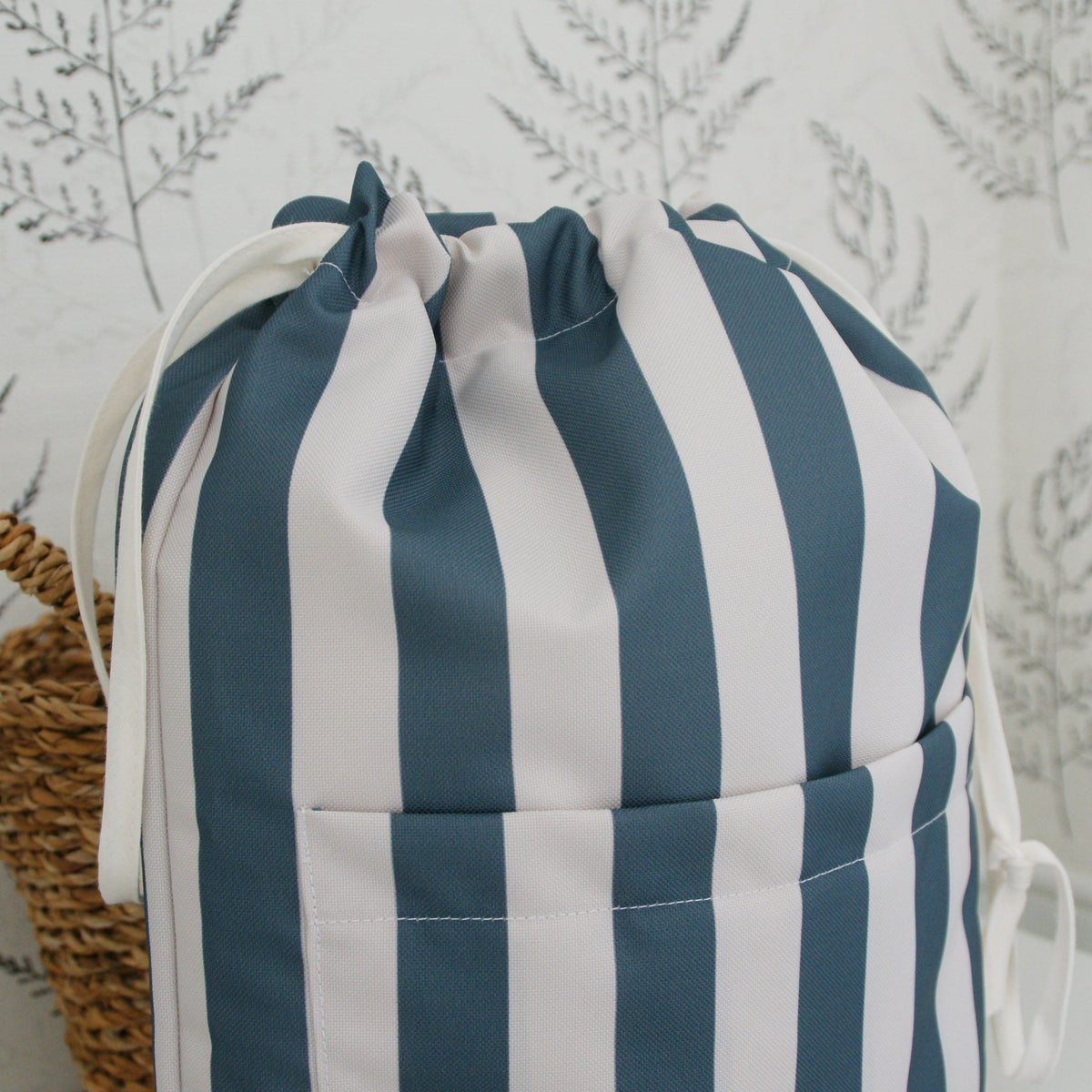 Bolsa Waterproof rayas verde azulado