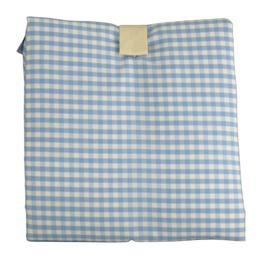 Cambiador de bebés con estampado vichy azul