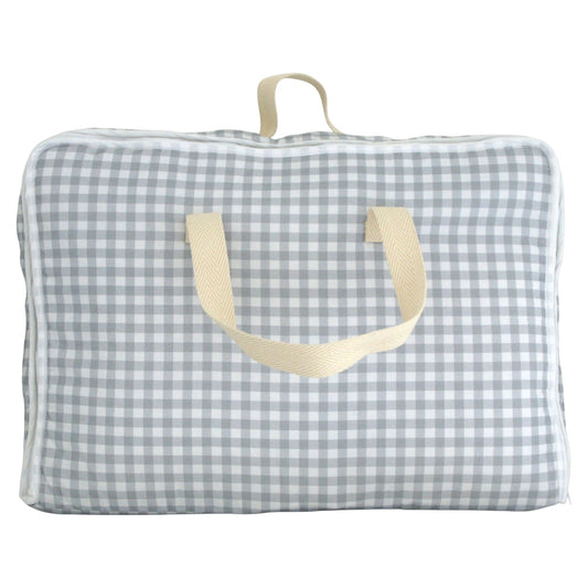 Maleta vichy gris pequeño