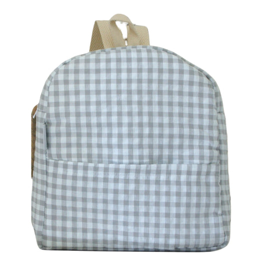 Mochila guardería vichy gris