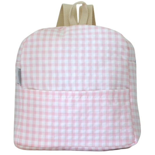 Mochila guardería vichy rosa