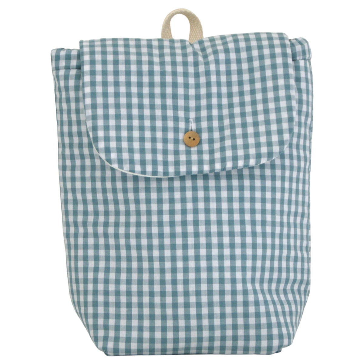 Mochila guardería impermeable vichy verde