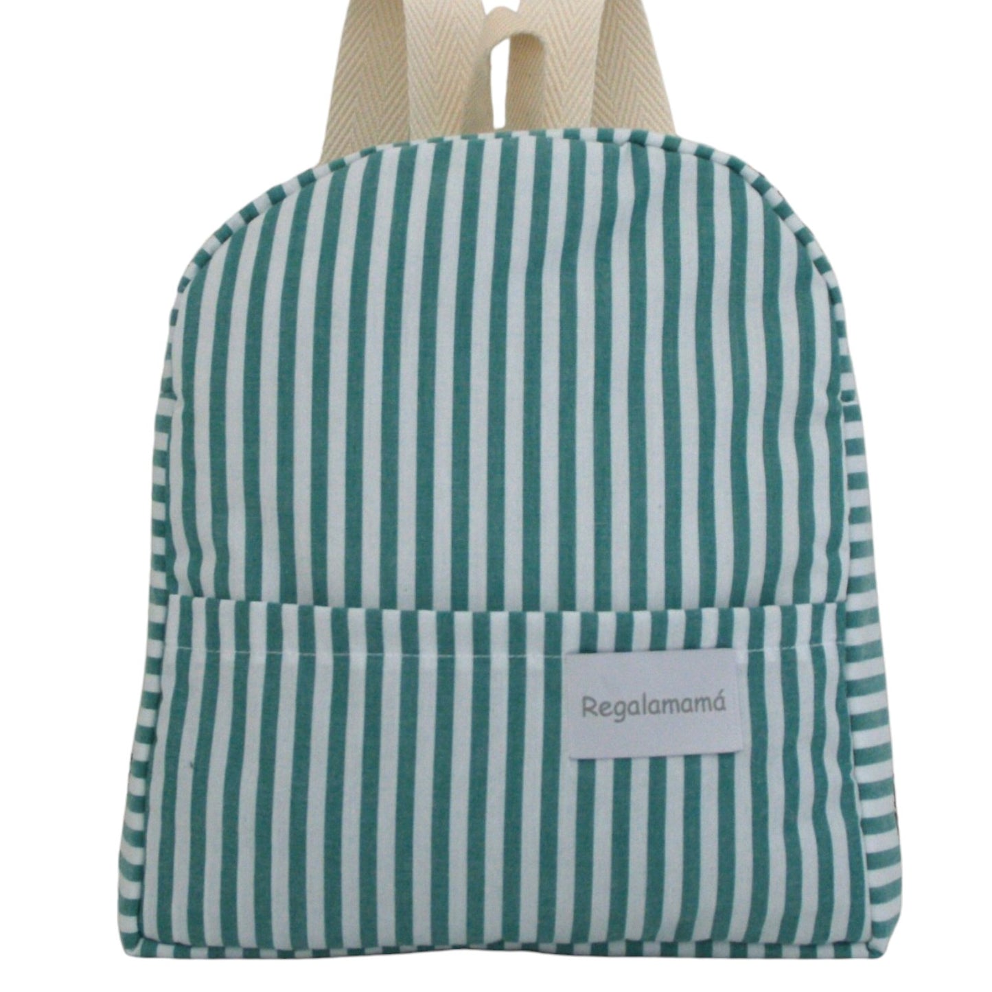 Mochila guardería rayas verde
