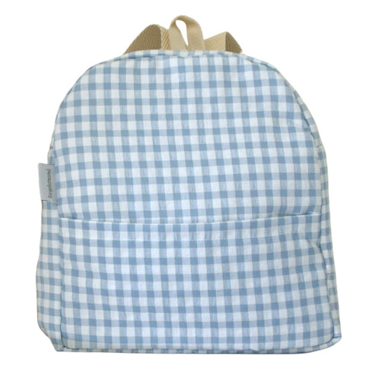 Mochila guardería vichy azul clarito
