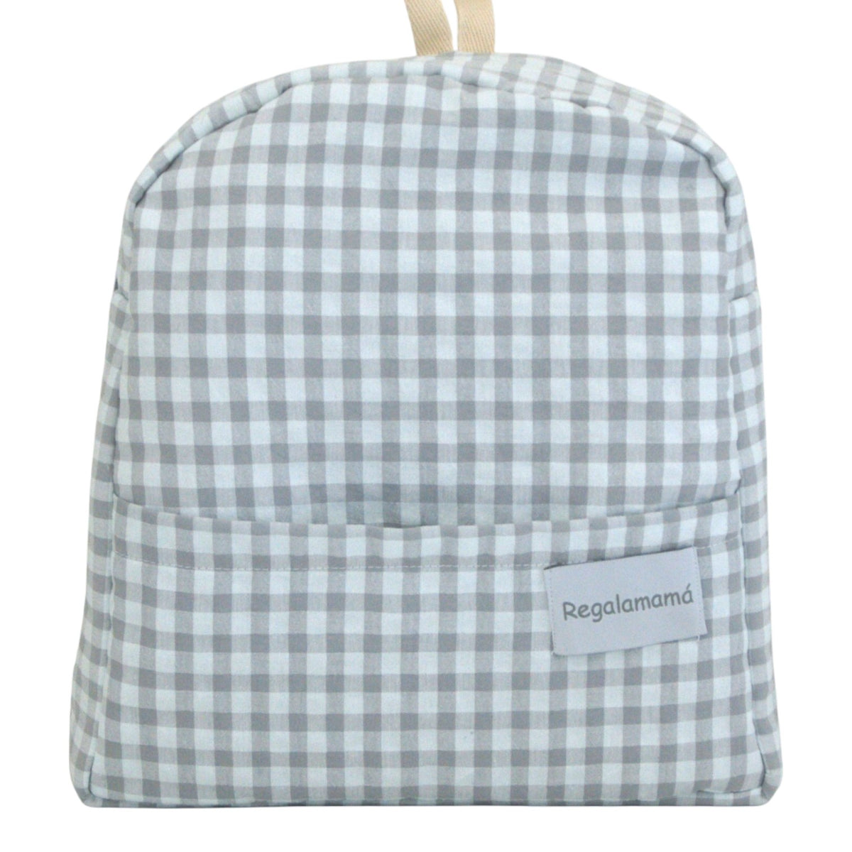 Mochila guardería vichy gris