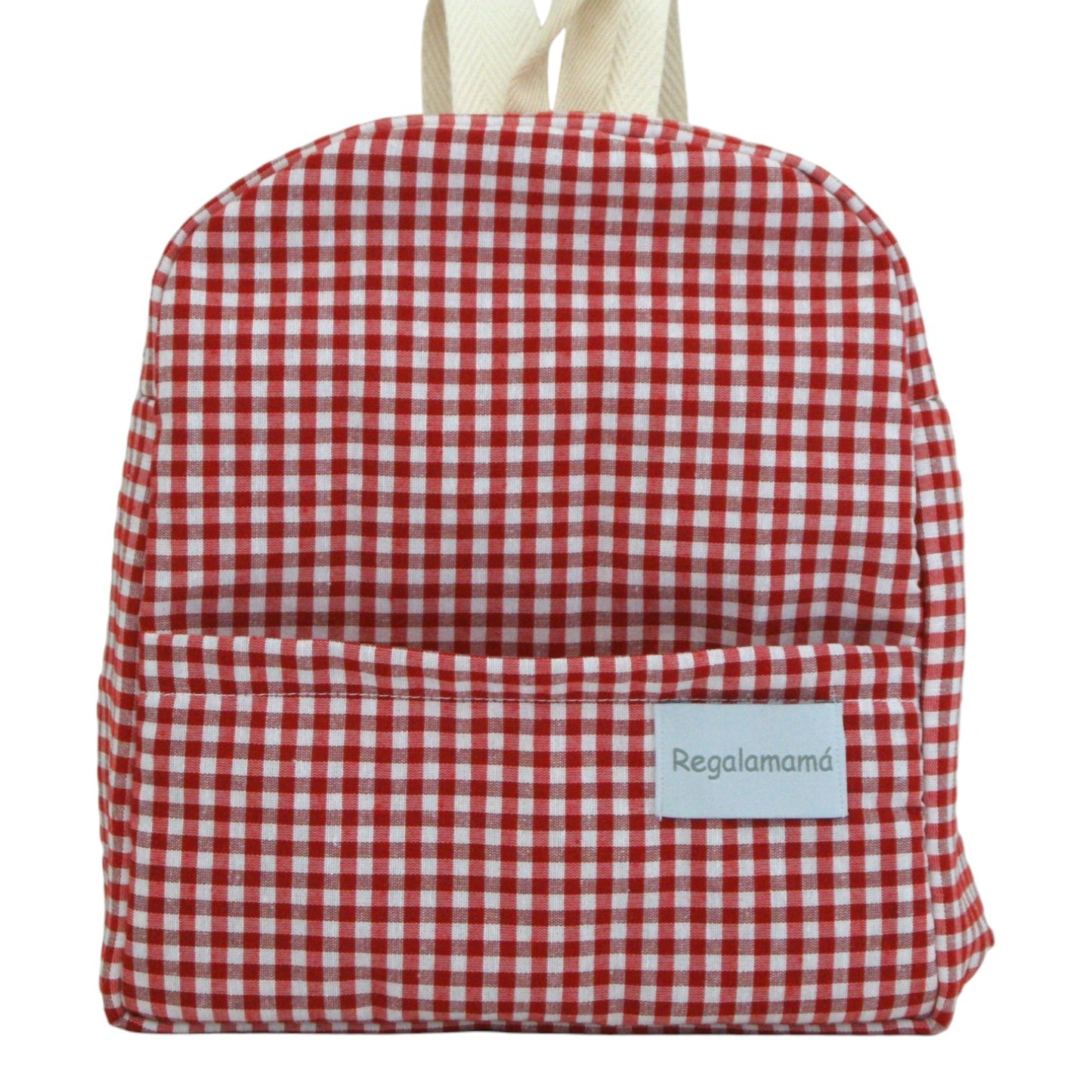 Mochila guardería vichy rojo