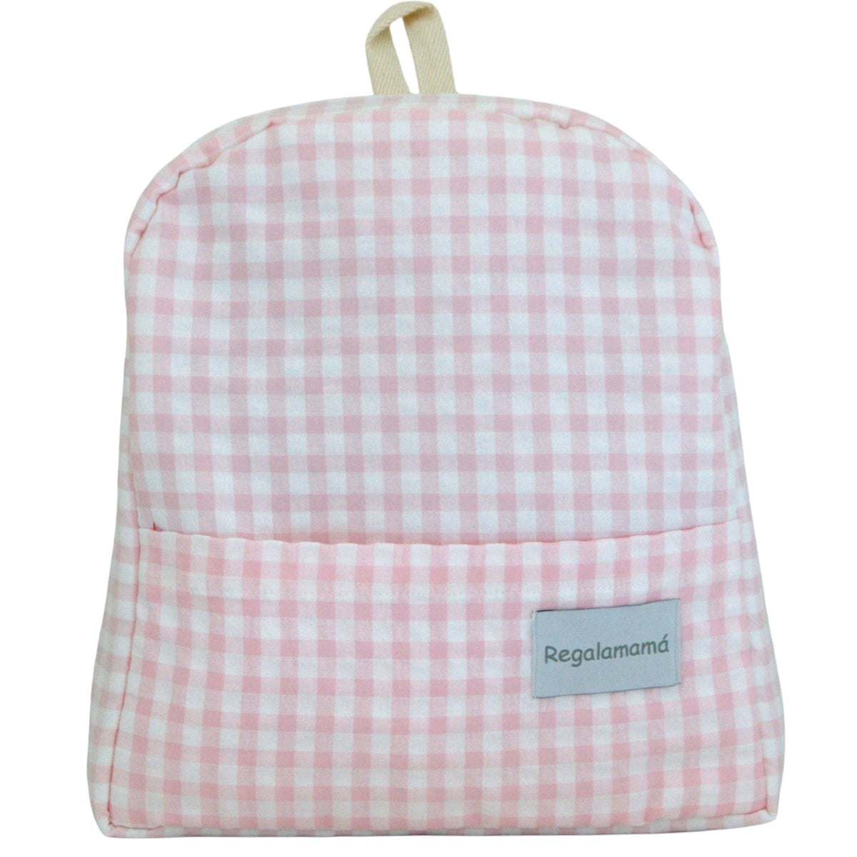 Mochila guardería vichy rosa
