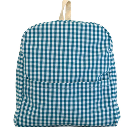 Mochila guardería vichy verde