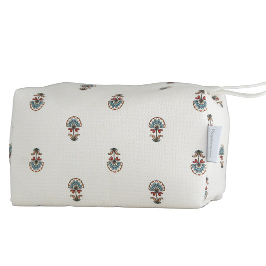 Neceser blanco con estampado