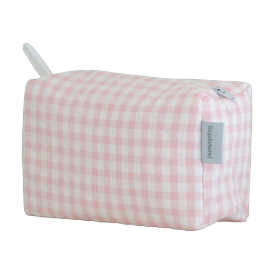 Neceser cubo vichy rosa