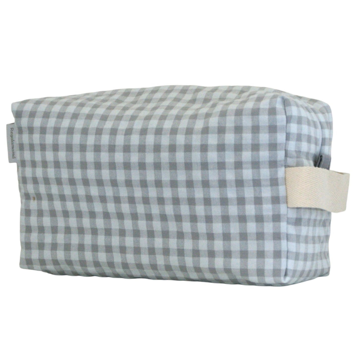 Neceser grande vichy gris
