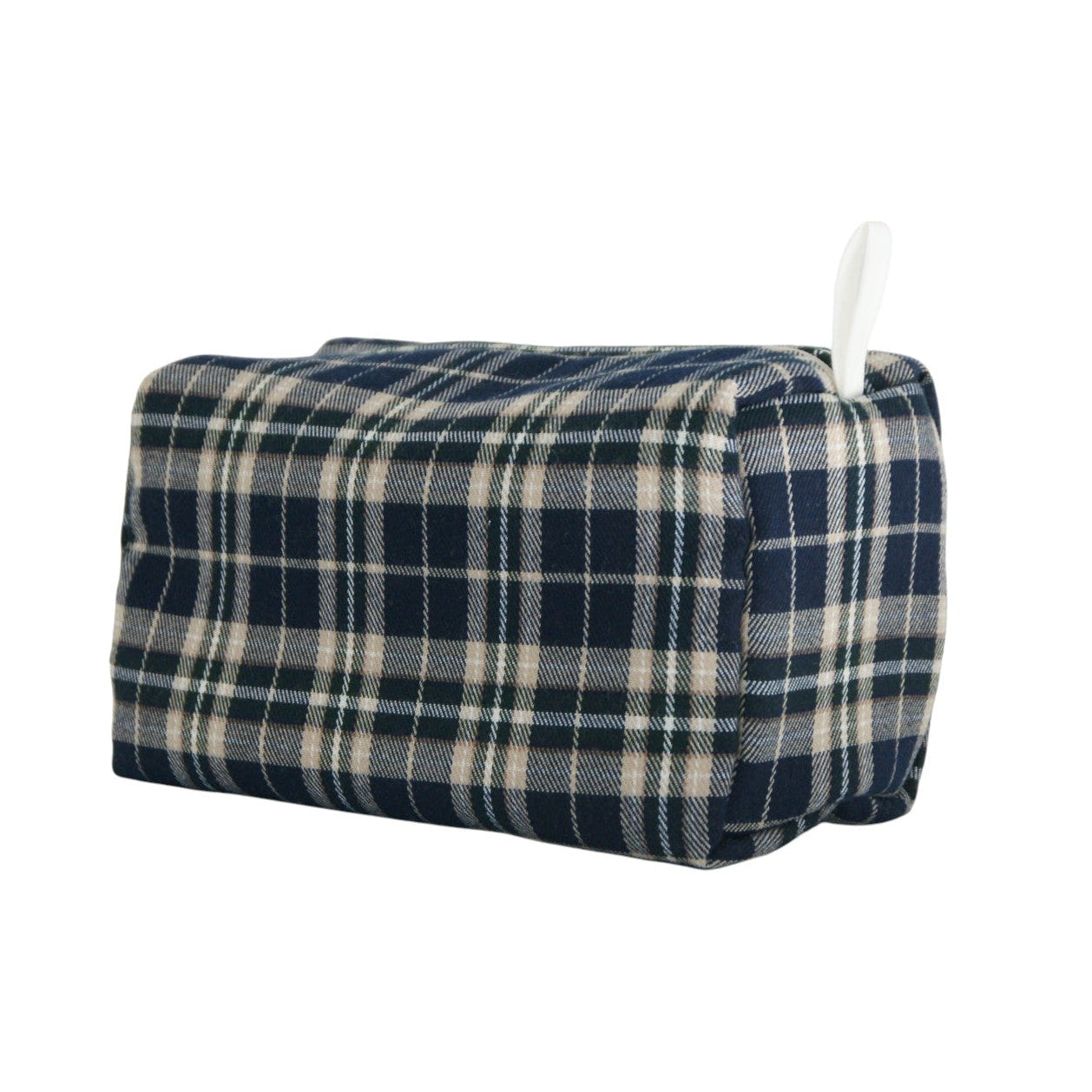 Neceser grande de viaje con gran capacidad, estampado escoces