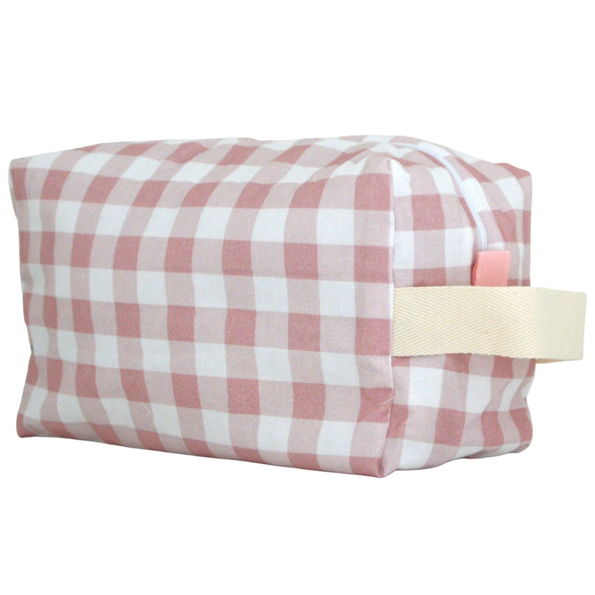 Neceser para niño o adulto con estampado vichy rosa