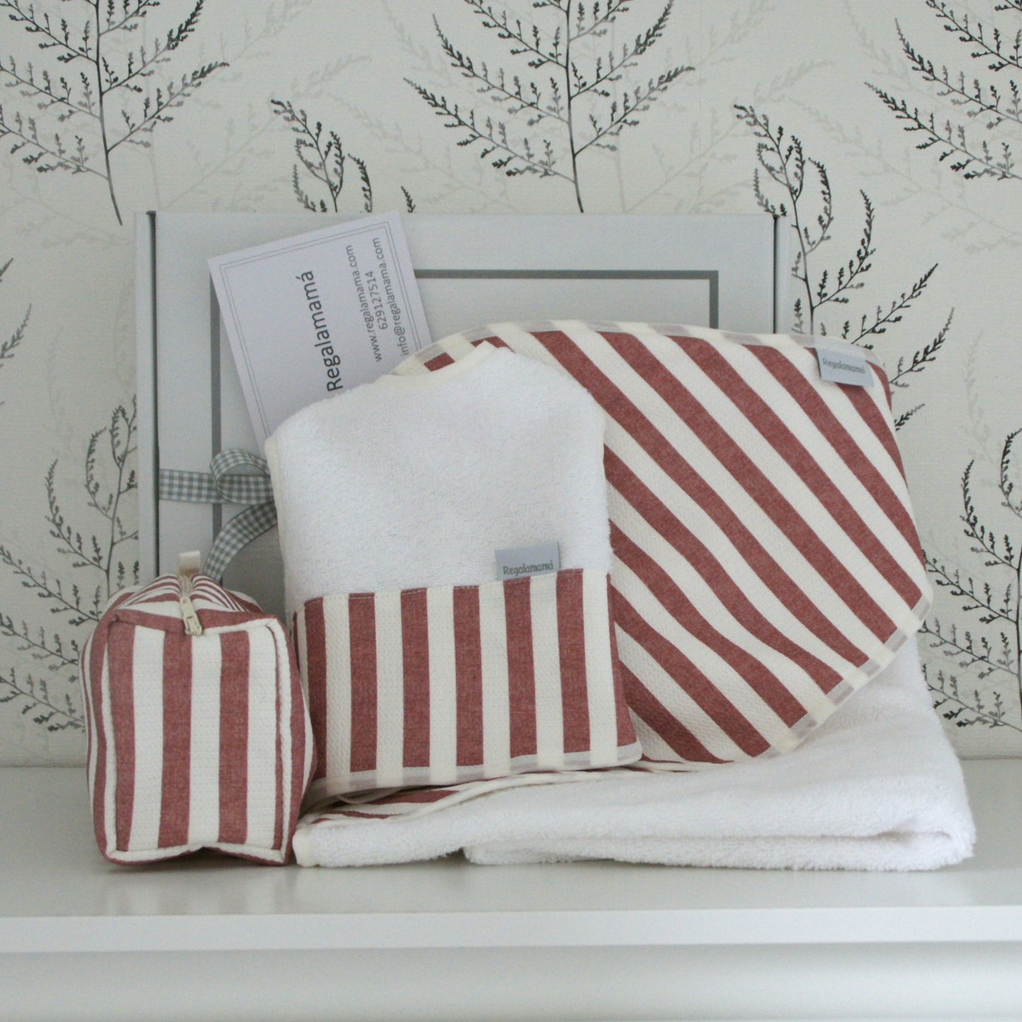Pack toalla Rayas Fraise
