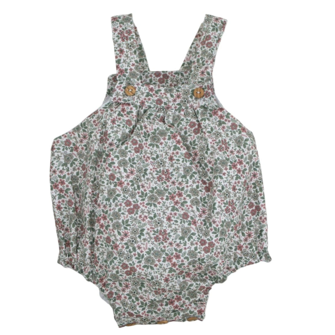 Peto para bebé verde con estampado de flores