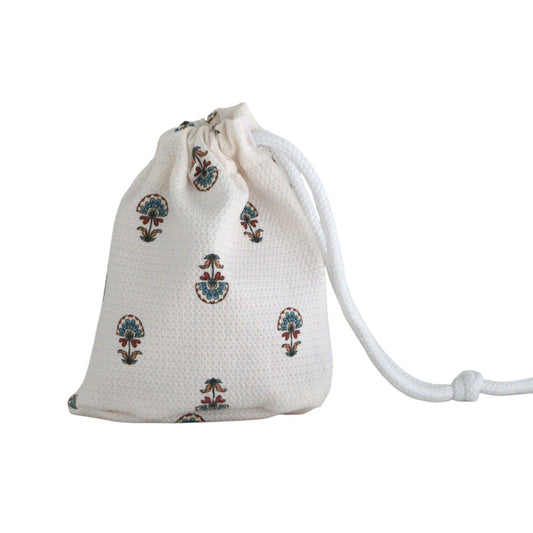 Porta chupete blanco con estampado