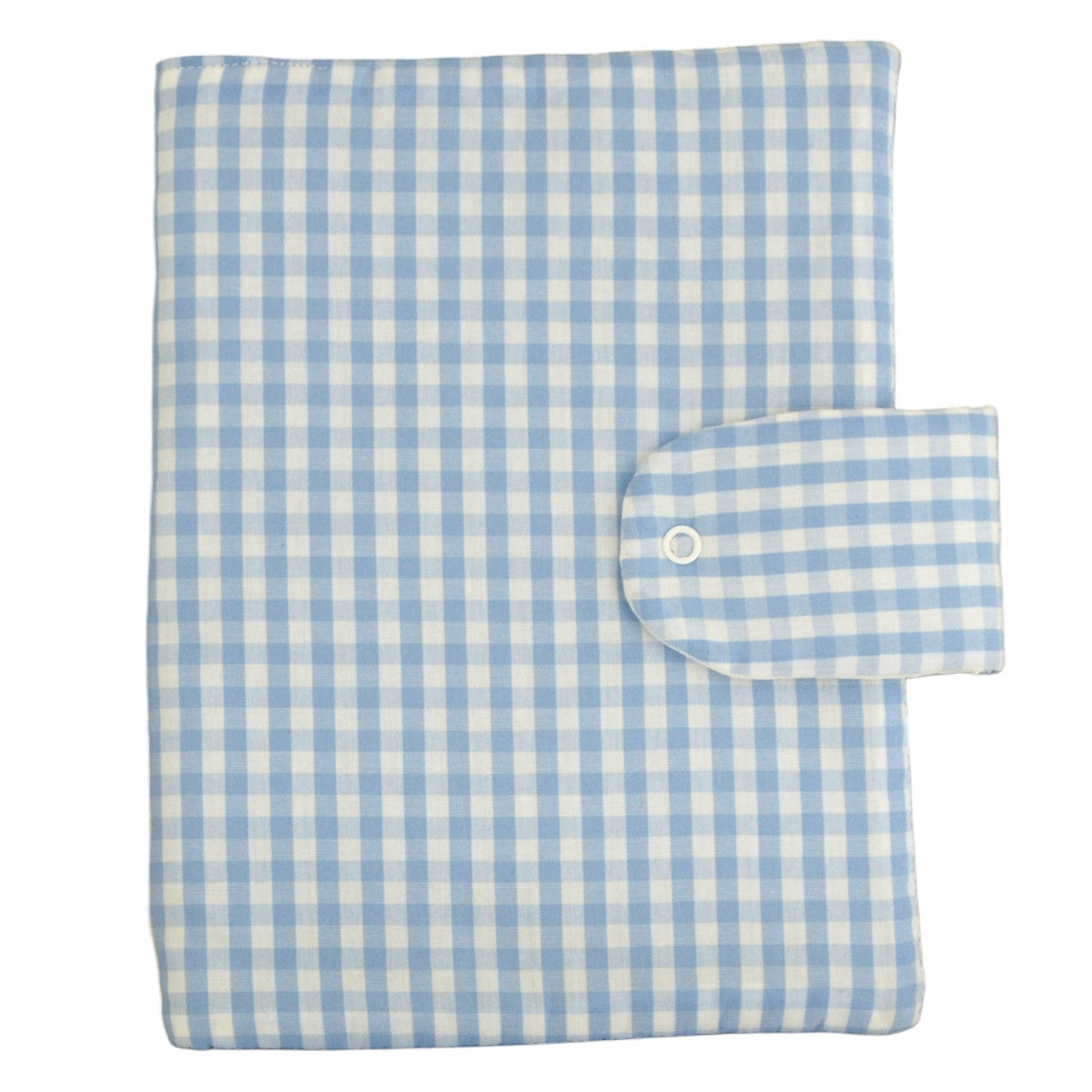 Porta documentos para bebé estampado vichy azul