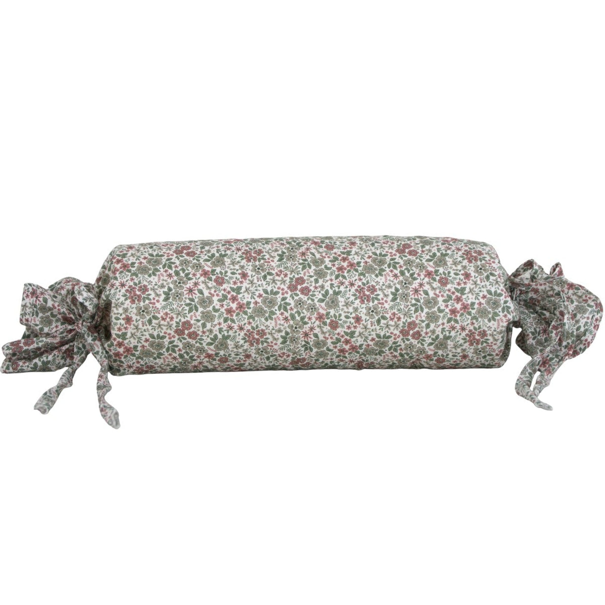 Rulo anti vuelco verde para bebés con estampado de flores