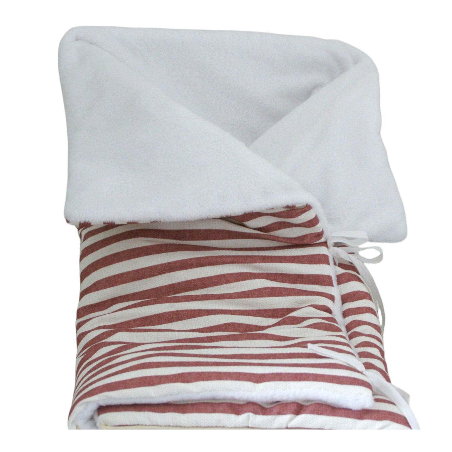 Saco reversible rayas fraise