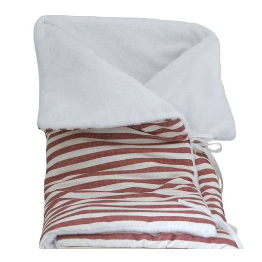 Saco reversible rayas fraise