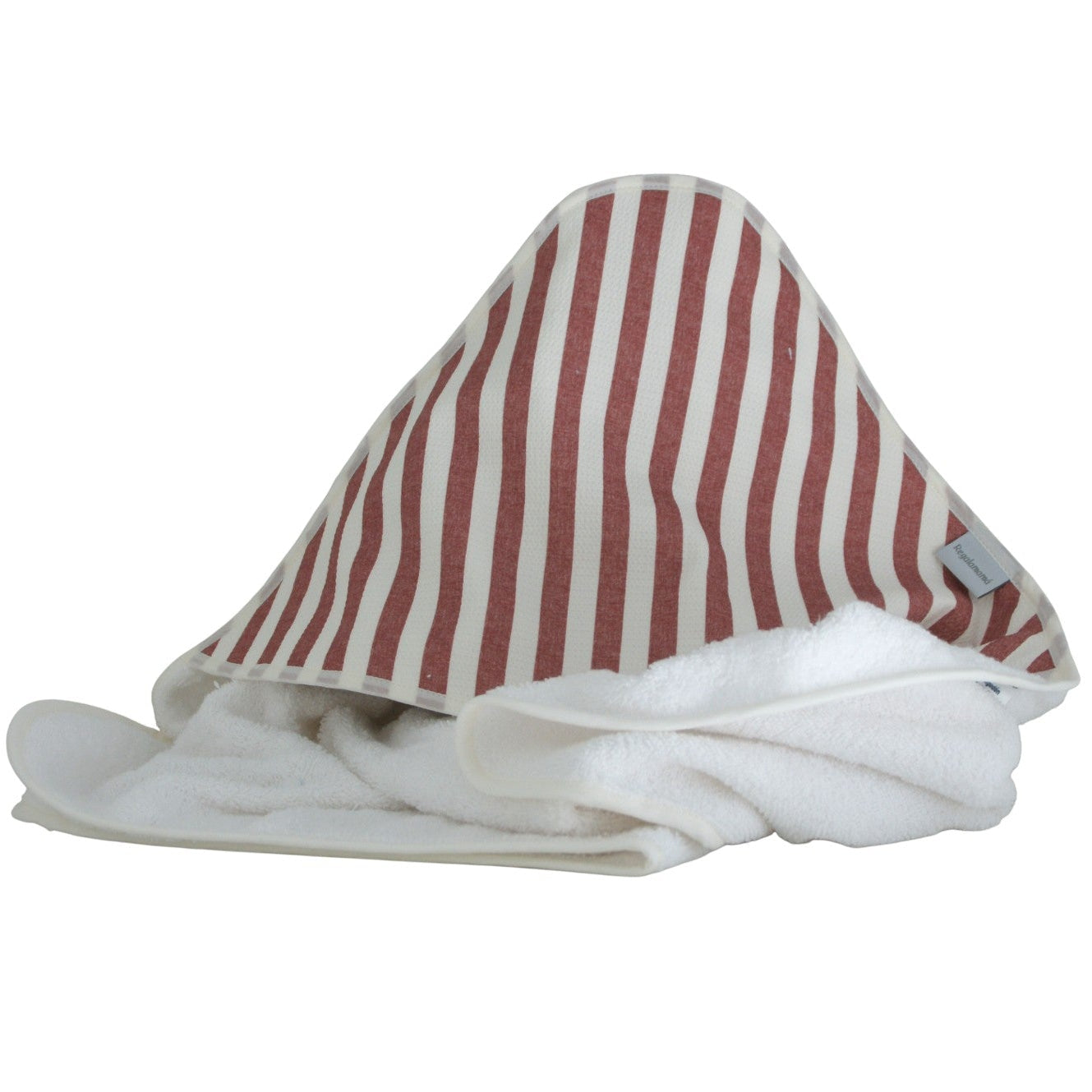 Toalla con capucha para bebé con estampado de rayas