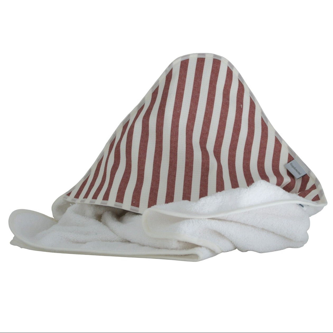 Toalla con capucha para bebé con estampado de rayas