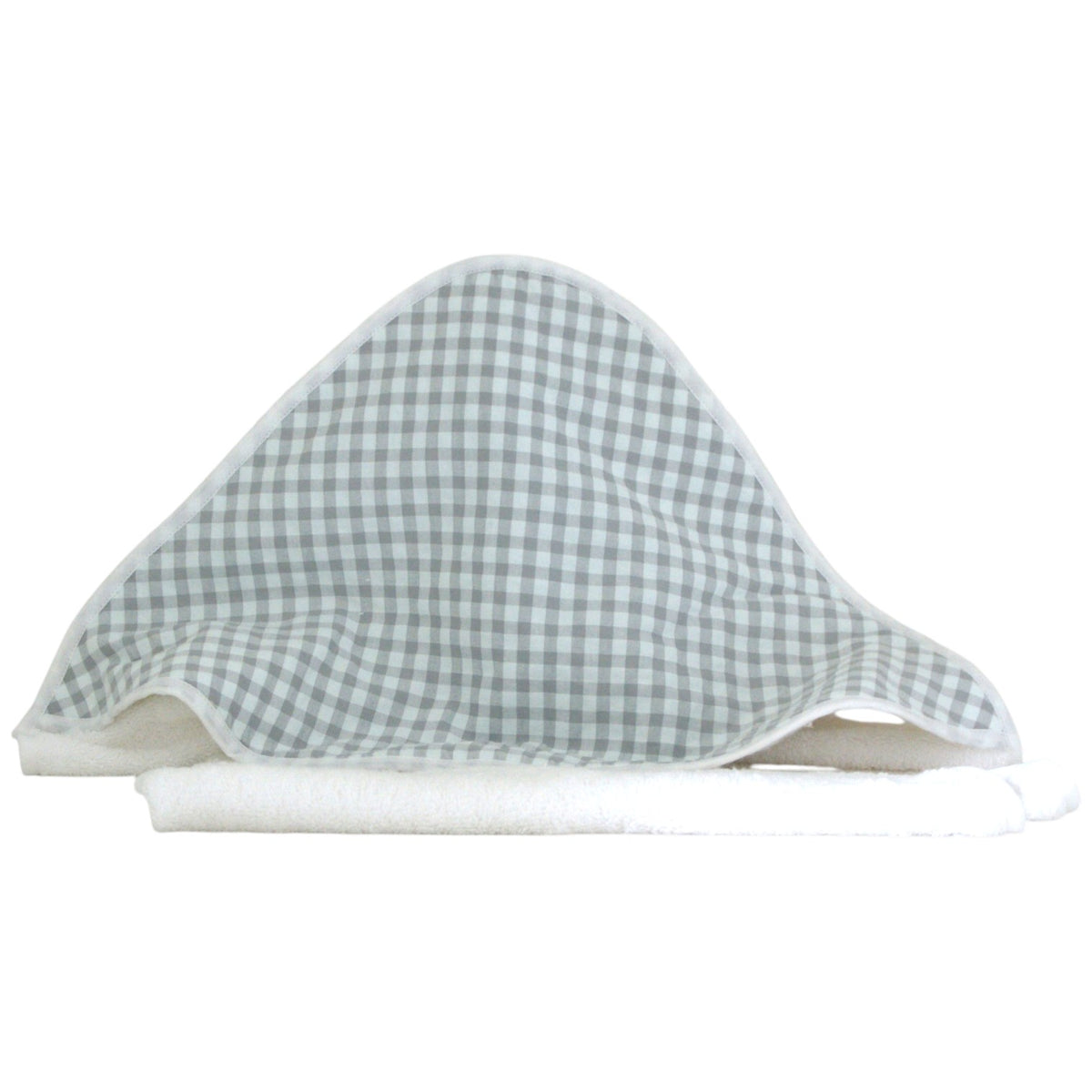 Toalla capucha vichy gris