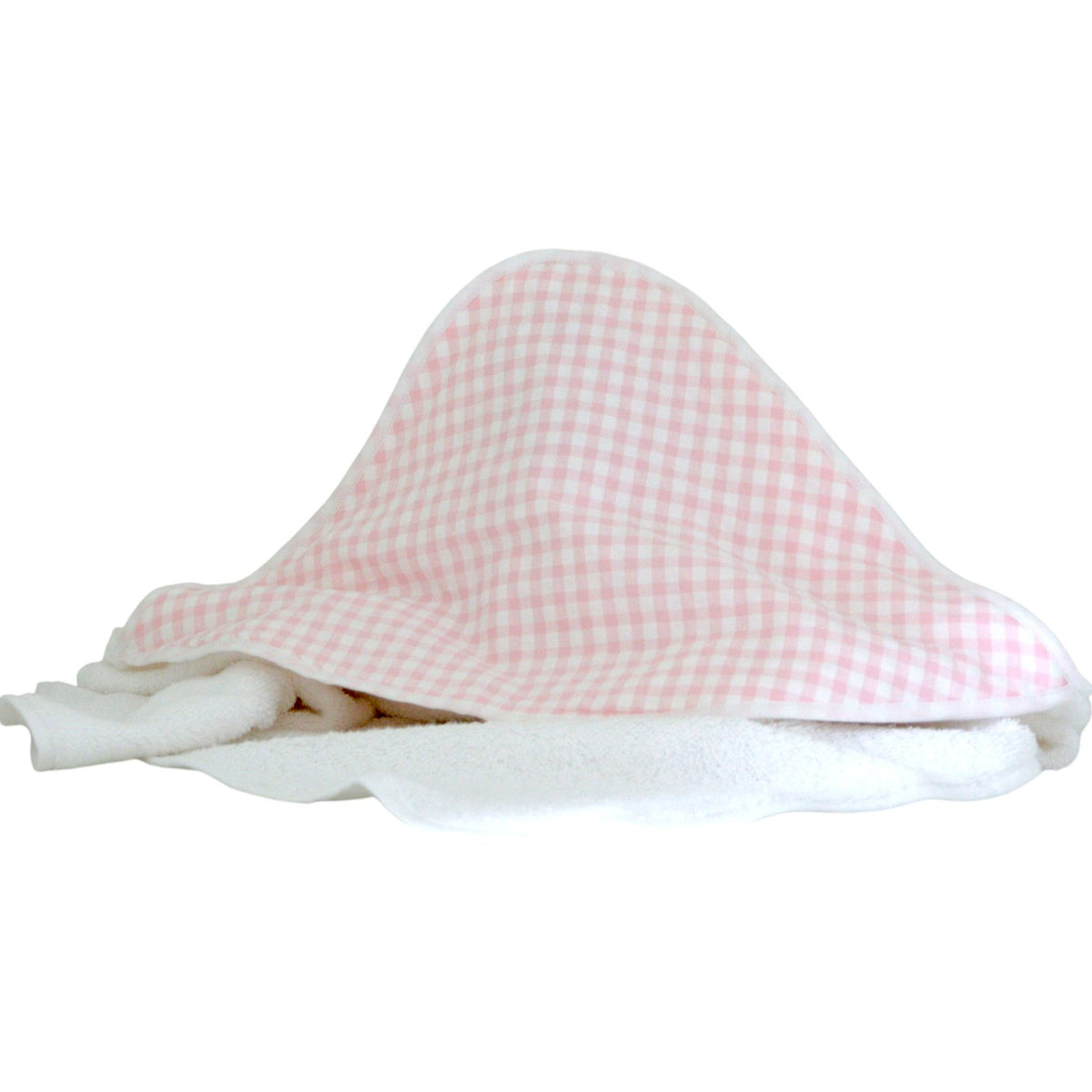Toalla capucha vichy rosa
