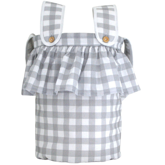 BOLSA CARRO REDONDA VICHY GRIS