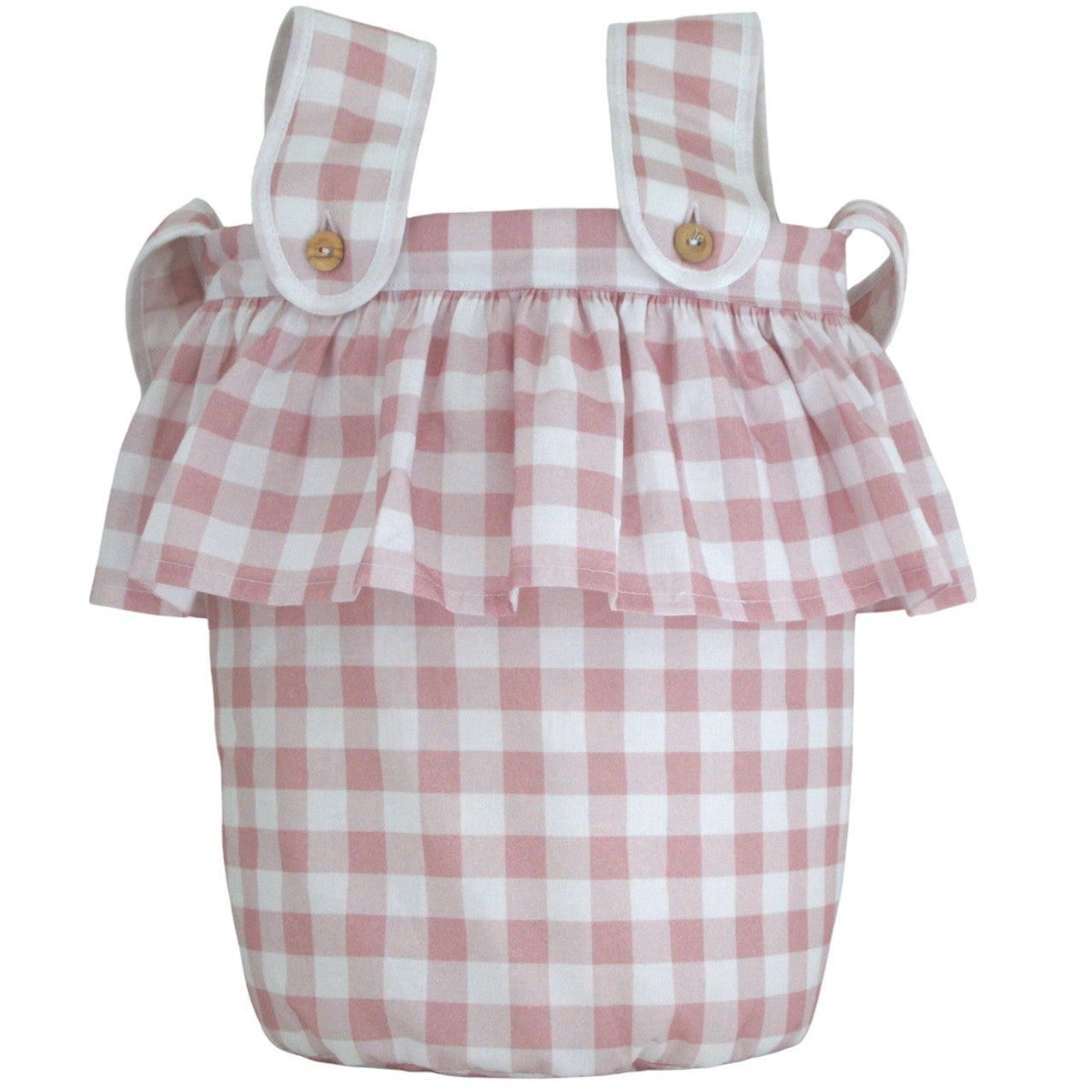 BOLSA CARRO REDONDA VICHY ROSA