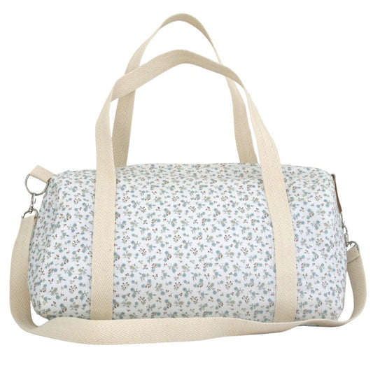 BOLSO VIAJE FLORECITAS AZUL
