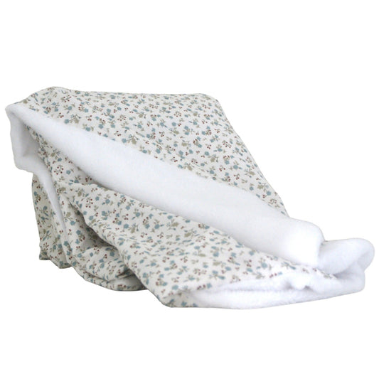 MANTA REVERSIBLE FLORECITAS AZUL