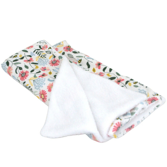Manta reversible flores grandes