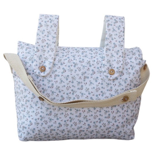 MINI PANERA FLORECITAS AZUL