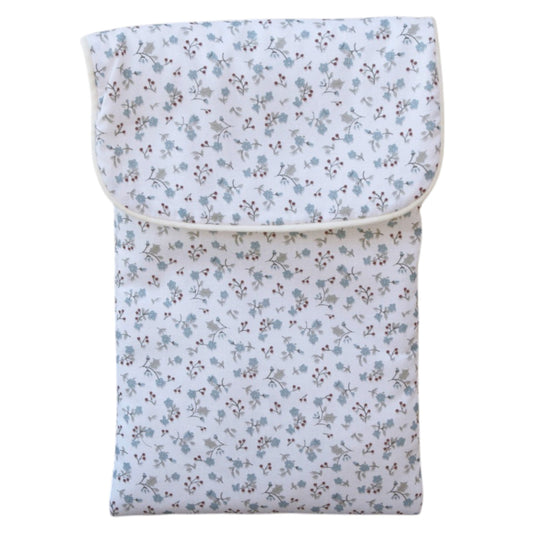 PORTA PAÑALES FLORECITAS AZUL