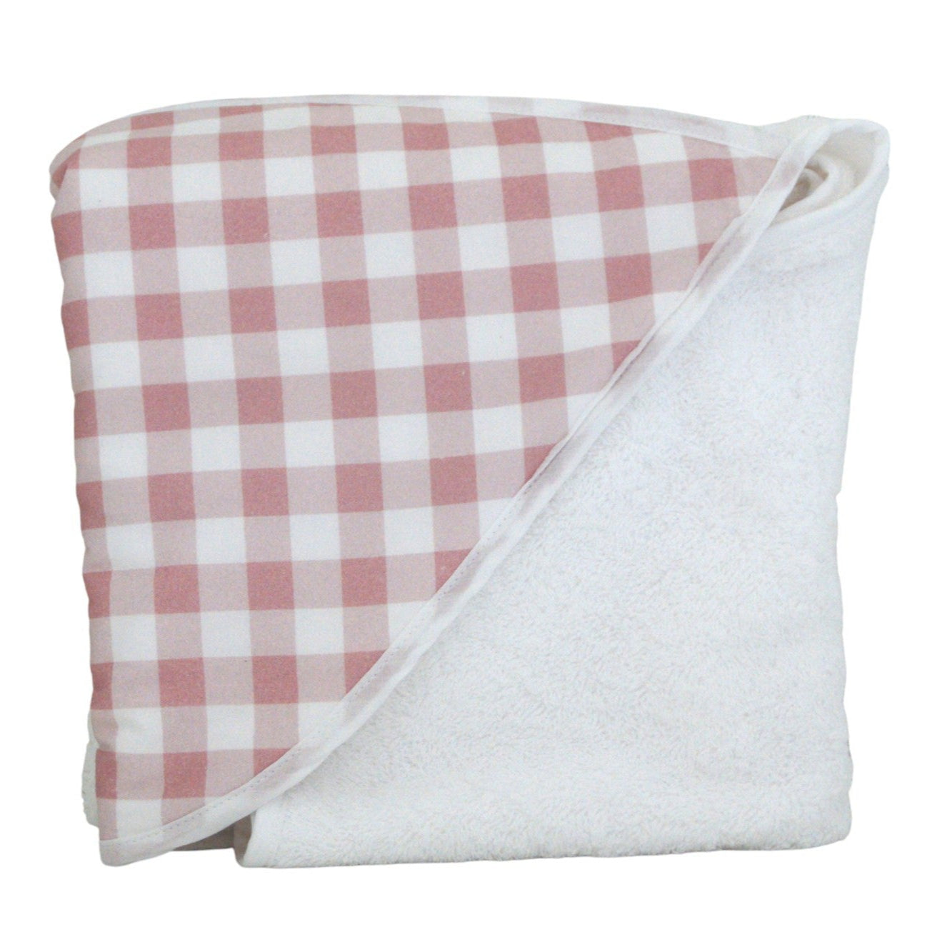TOALLA CAPUCHA VICHY ROSA